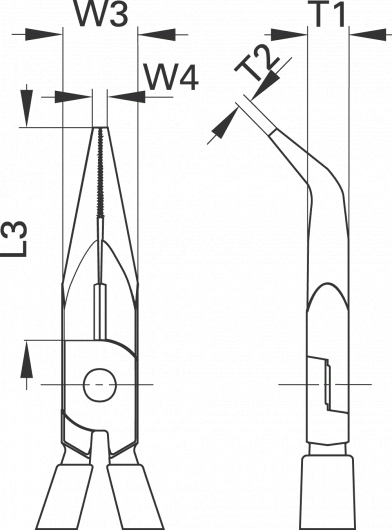 картинка 8132 AB-160 TL ОСТРОГУБЦЫ С ЗАГНУТЫМИ ГУБКАМИ с режущими кромками, загнутые зажимные поверхности губок с насечкой GED RED 6711180 — Gedore-tools.ru