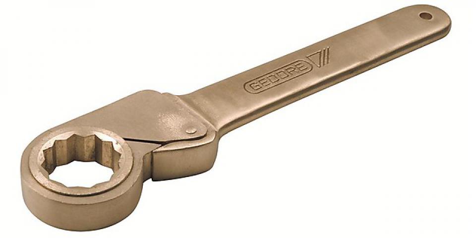 картинка Ключ искробезопасный накидной трещоточный 12-тигранный ENDRES 0137410C — Gedore-tools.ru