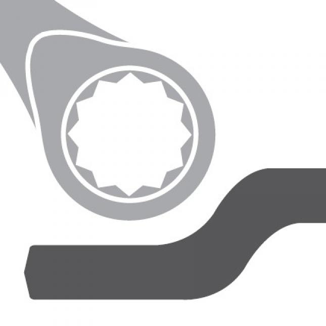 картинка Ключ искробезопасный монтажный кольцевой коликовый изогнутый ENDRES 0137518S — Gedore-tools.ru